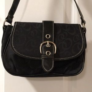 Small black fabric purse